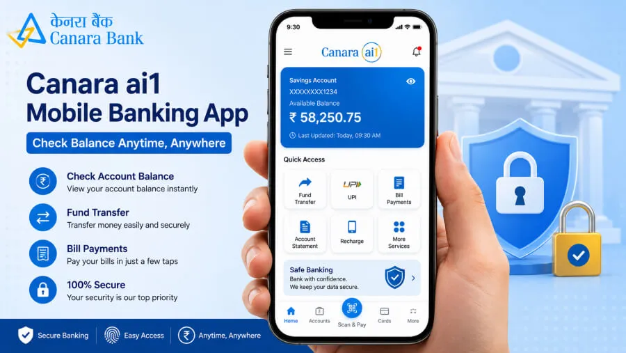 Canara ai1 mobile banking app balance check