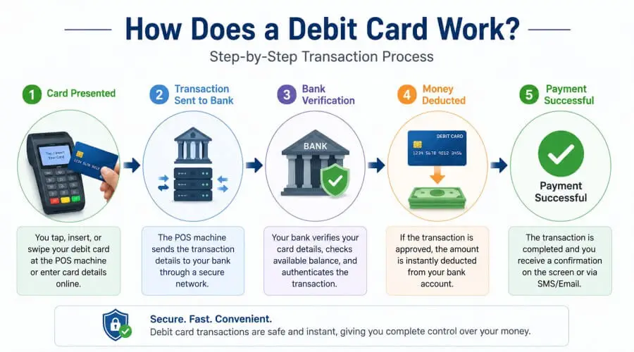 How a debit card transaction works