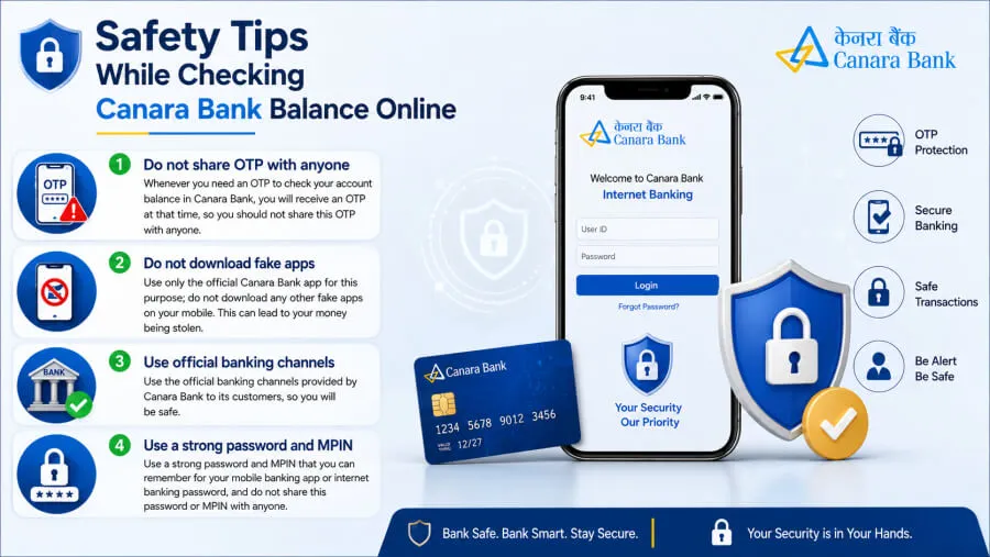 Safe online banking tips for Canara Bank users